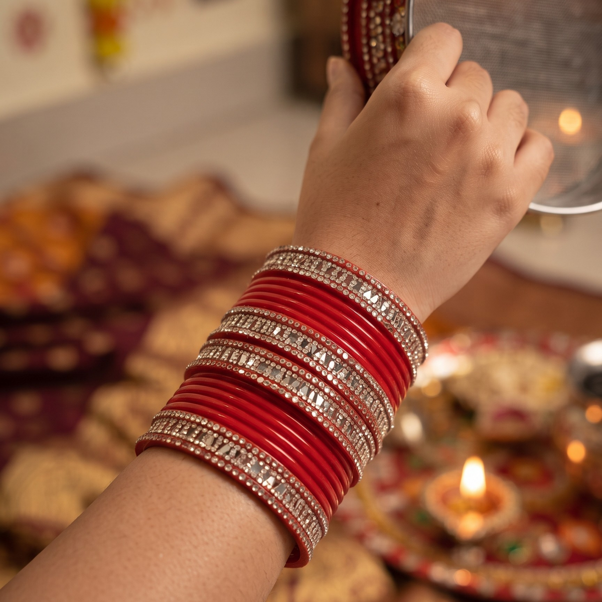Poonam Karwa Chauth Special (Stack of 12 Lac Bangles)