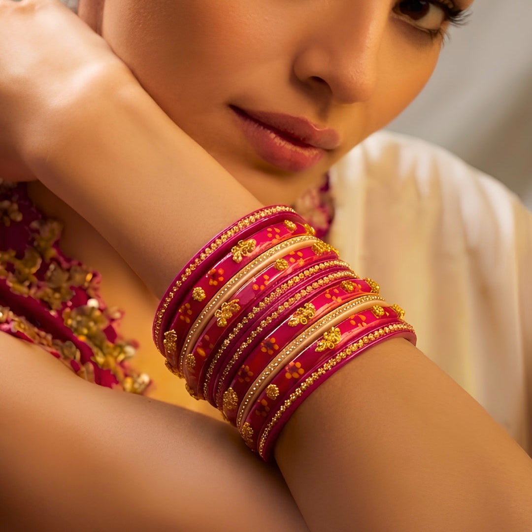 Sumitra (Stack Of 10 Lac Bangles)