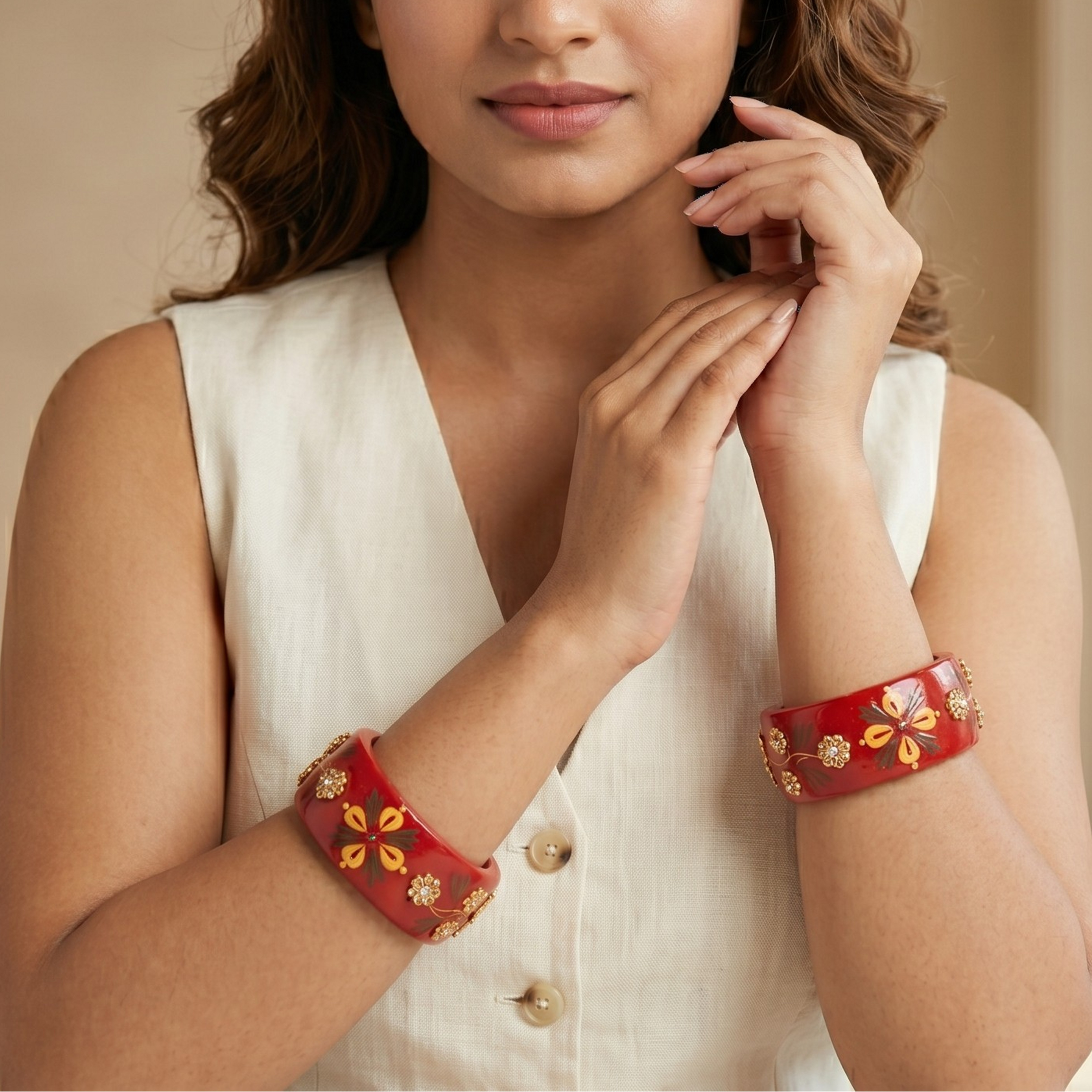 Paro (Set of 2 Lac Bangles Handpainted Edition)