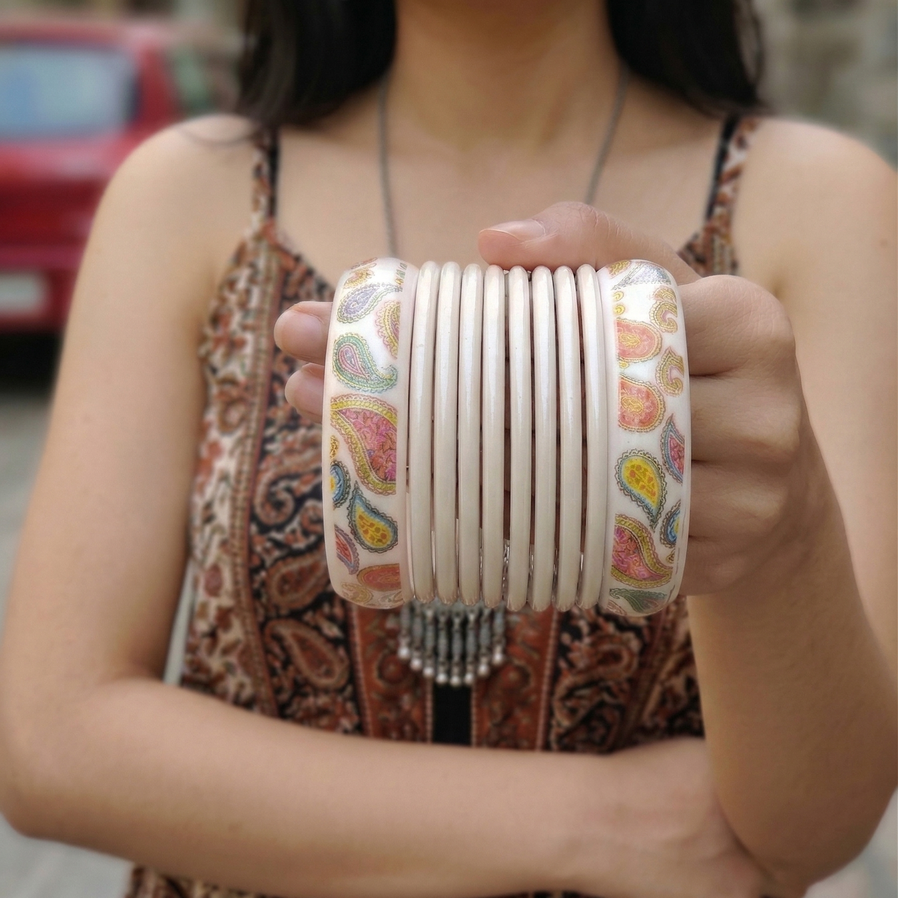 Sehmat (Stack of 10 Lac Bangles)