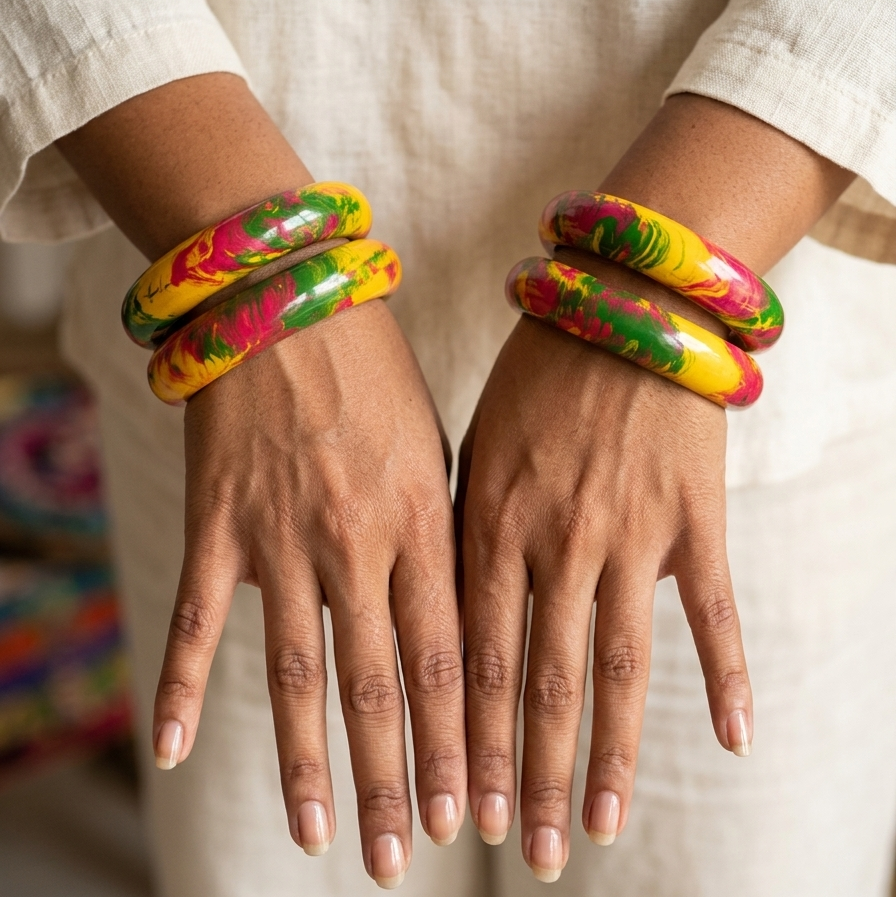 Leela (Set of 4 Lac Bangles)