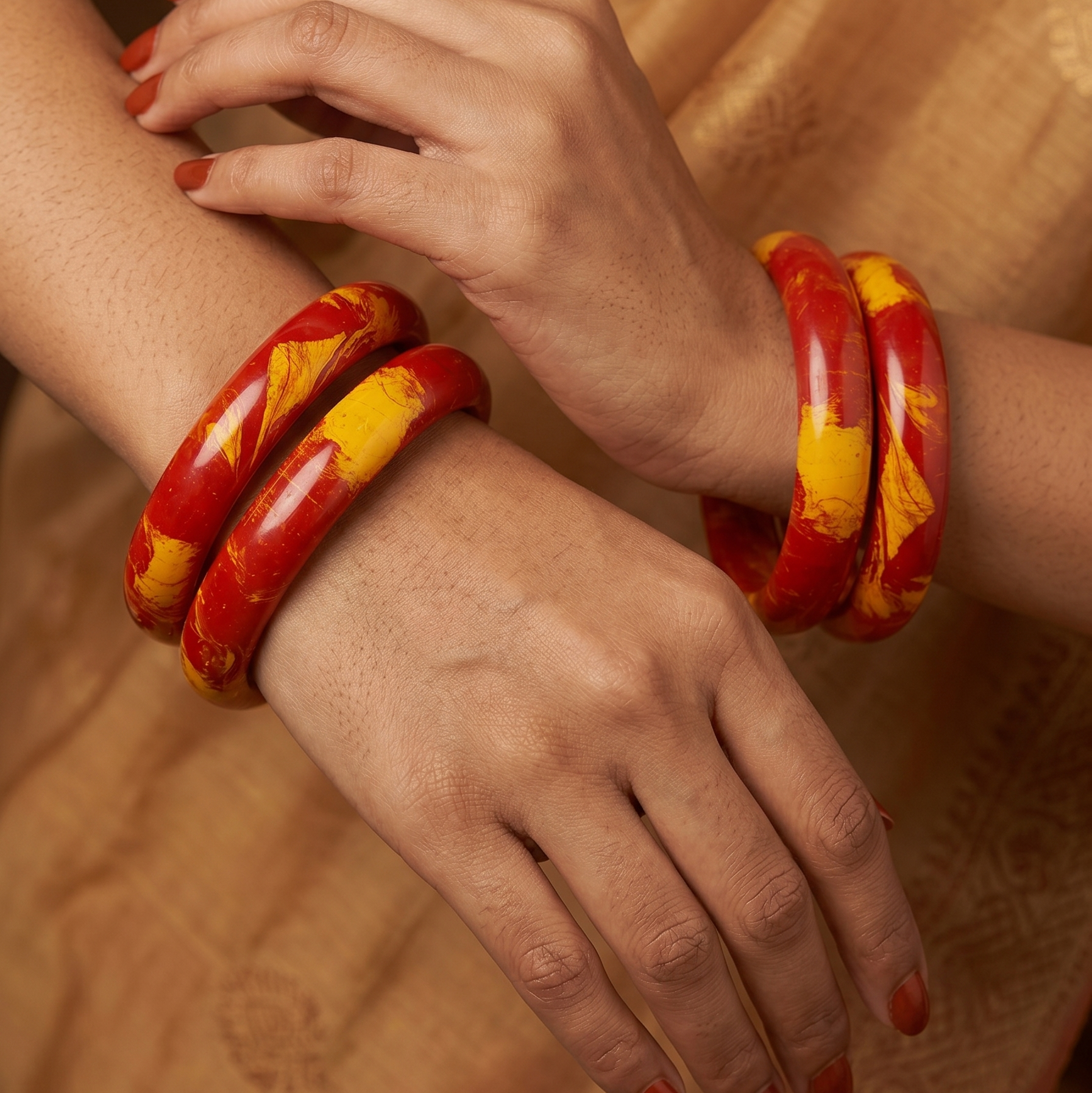 Leela (Set of 4 Lac Bangles)