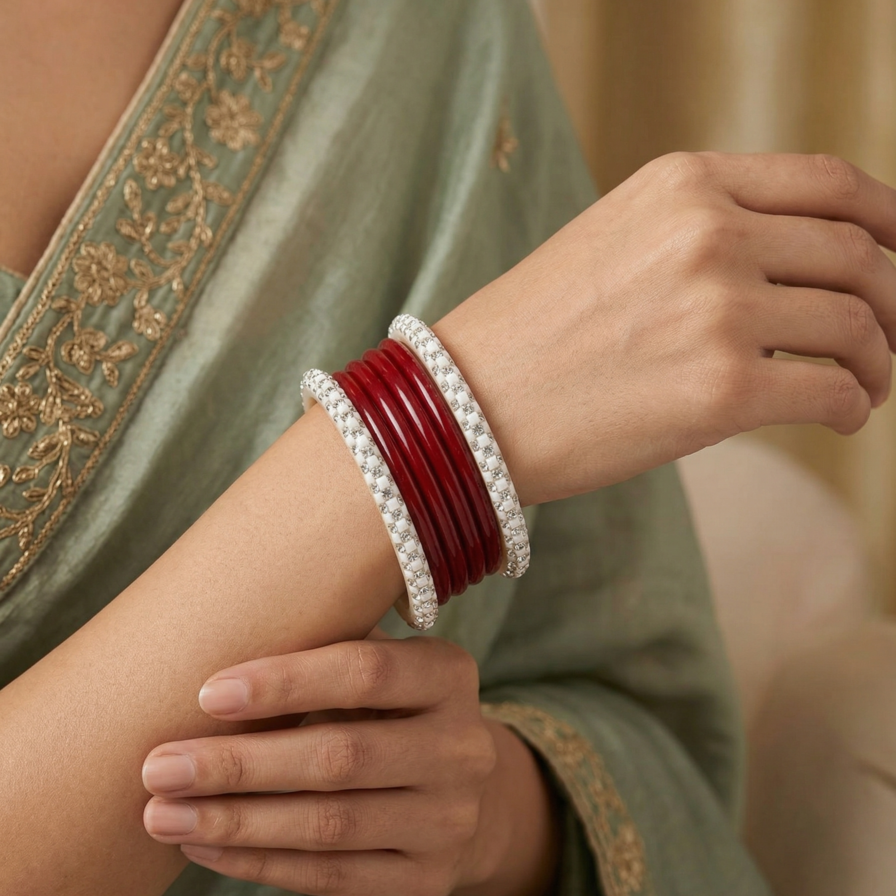 Shanti Priya (Stack Of 12 Lac Bangles)