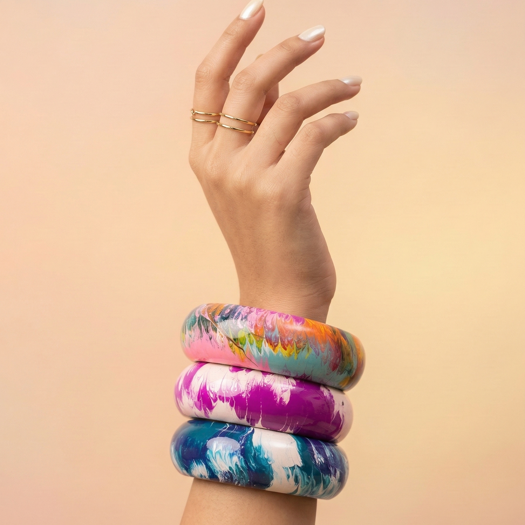 Kalpana (Stack of 3 Lac Bangles)