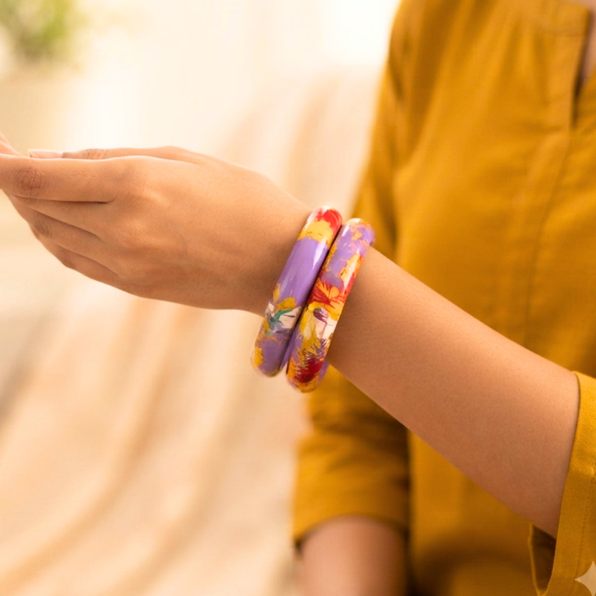 Leela (Set of 2 Lac Bangles)